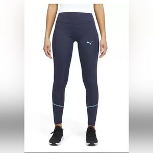 Puma Women's Sculpt Tight Logo High Waisted Legging (Blue, Small)